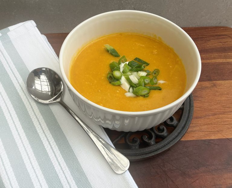 Pumpkin, coconut and ginger soup