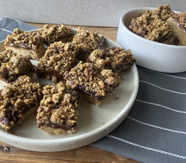 Salted Caramel Pistachio Bars