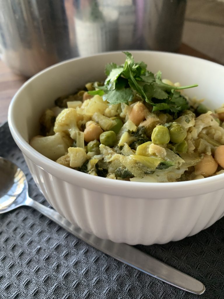Cauliflower, Greens & Chickpea Stew