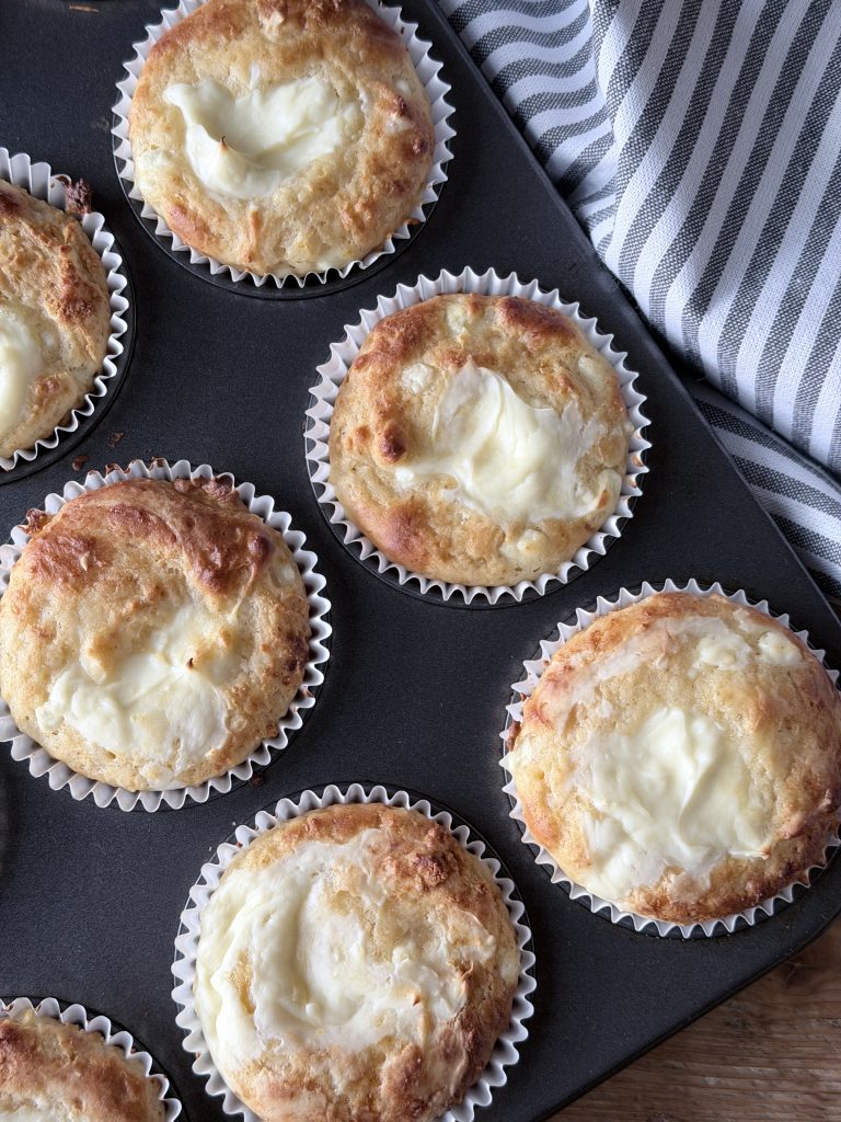 Lemon Cheesecake Protein Muffins