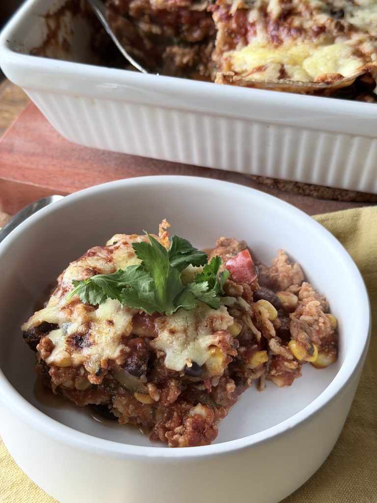 Chicken Black Bean & Tortilla Bake